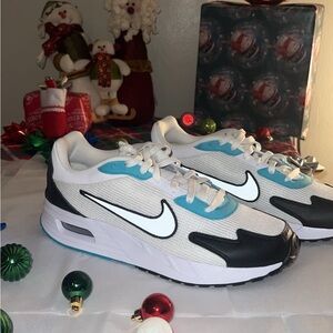 Nike White and Light Blue Athletic Shoes